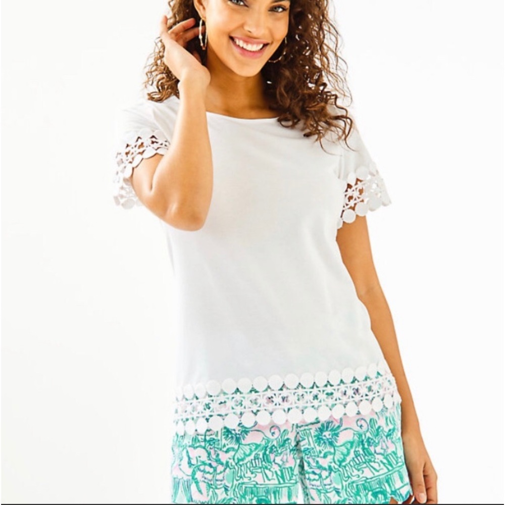 Lilly Pulitzer white Hayes top